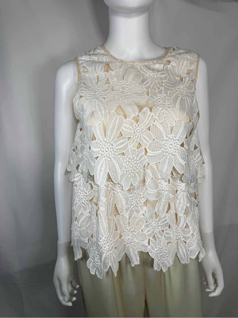 Dolce Vita Jimena Lace Tiered Sleeveless Top Anthropologie Medium